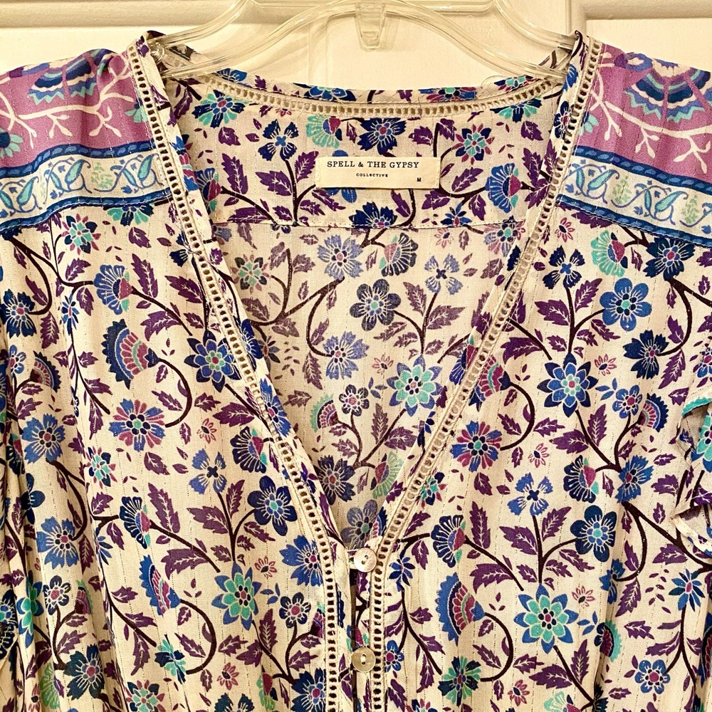 🌺🎉HP🎉🌺 NWOT Spell & The Gypsy Dahlia Midi Dress - Picture 8 of 16